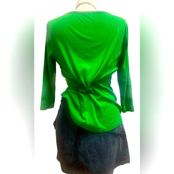 Talbots Vibrant Green Women's ๐ T-shirt - Picture 5 of 6